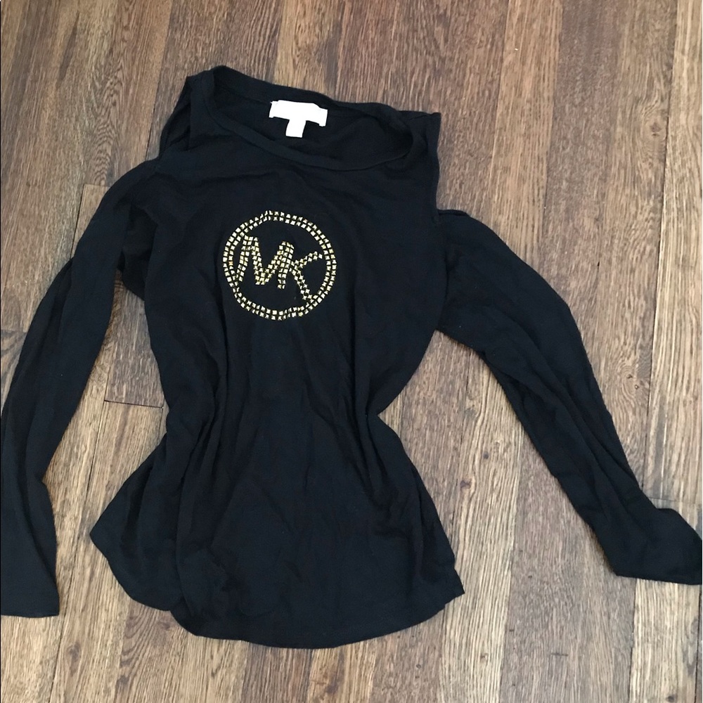 Black cut over the shoulder top